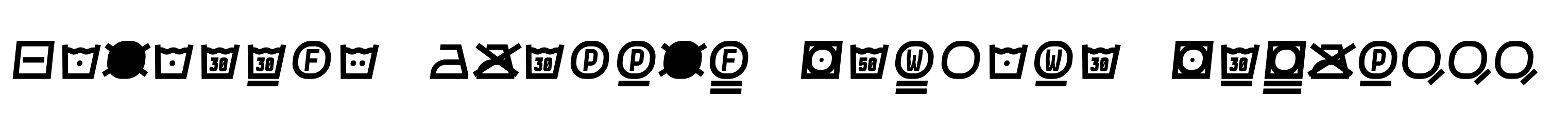 Monostep Washing Symbols Straight Regular Italic